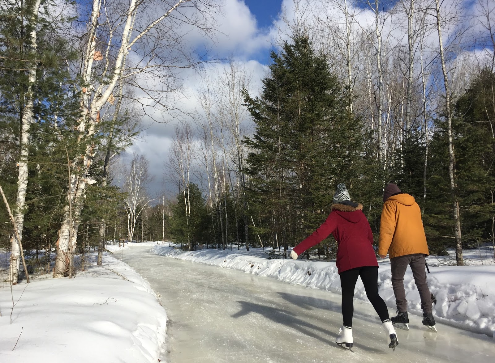 Patinage en forêt au Lac des Loups