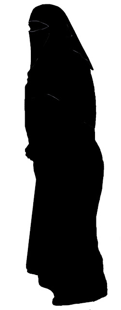 burkha woman in silhouette