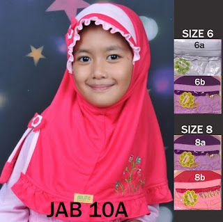 Jilbab Anak Delima Jab 10A Size 6