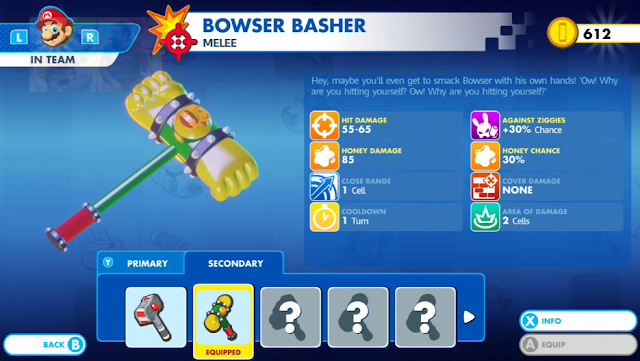 Bowser Basher Mario + Rabbids Kingdom Battle Bowser Basher hammer
