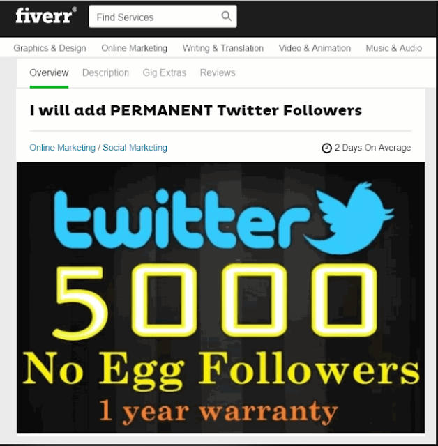 خدمة على موقع توفر لك 5 آلاف متابع مقابل 5 دولار