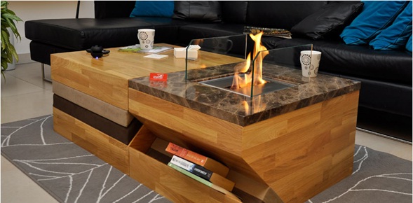 decora y disena: Chimeneas Modernas de Mesa