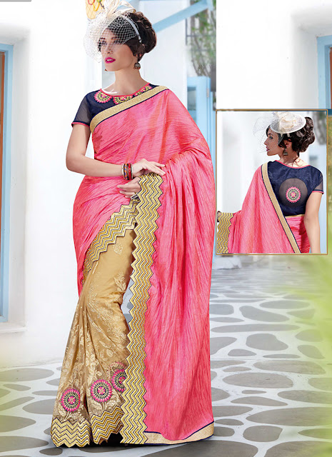 Pink Designer Wholesale Sarees Supplier - Kesari Expots
