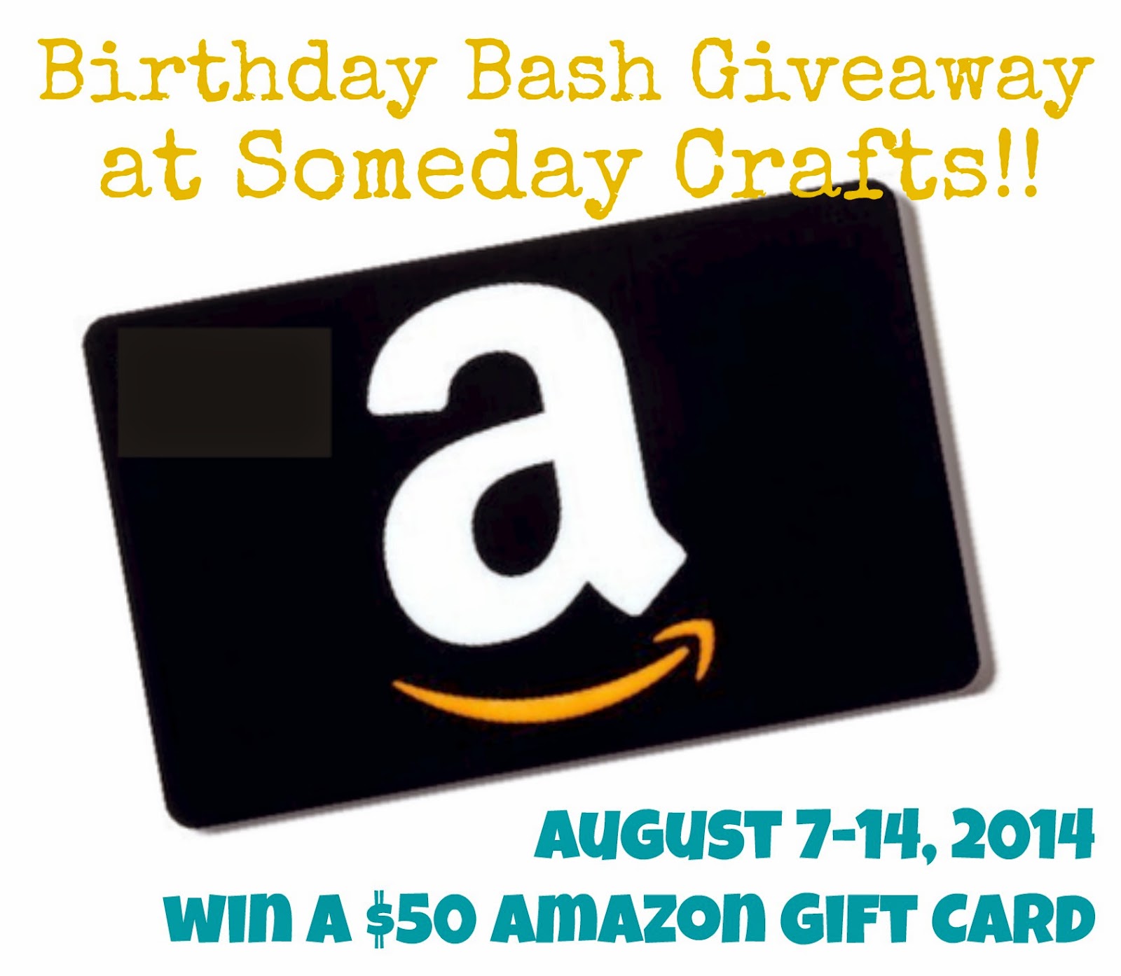Someday Crafts Birthday Bash Win a 50 Amazon Gift Card!!