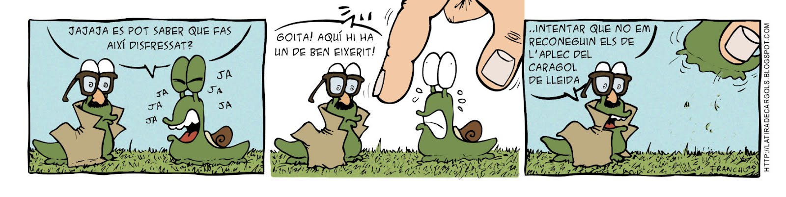 Tira comica 126 del webcomic Cargols del dibuixant Franchu