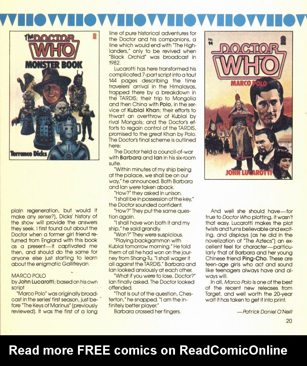 Read online Doctor Who (1984) comic -  Issue #20 - 22