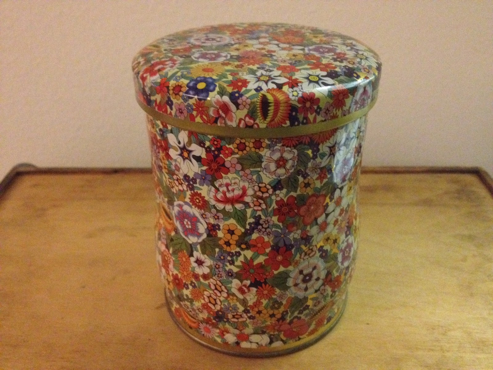 Retro Fun Land Vintage Flower Design Tin Sold!