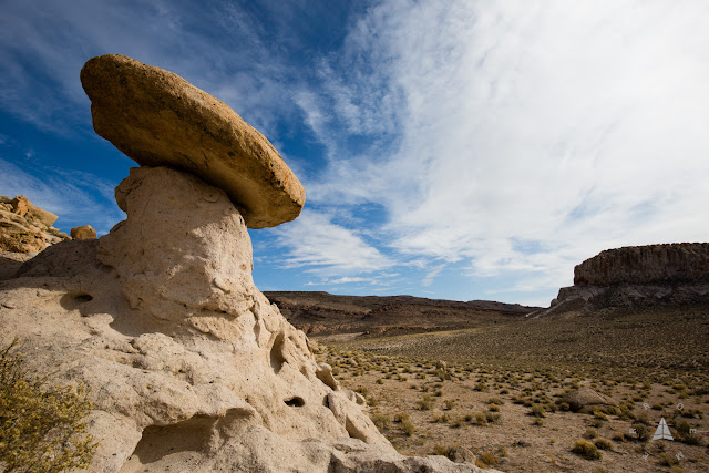 Hoodoo balanced rock Basin and Range National Monument