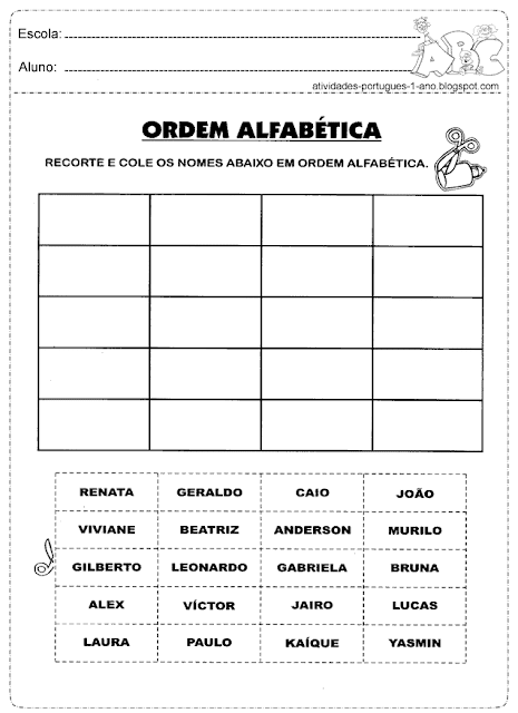 Ordem alfabética