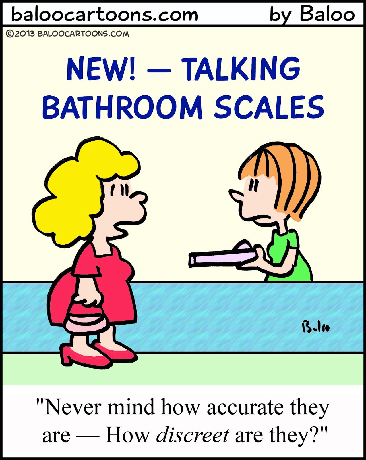Baloo's nonpolitical cartoon blog Bathroom scales cartoon