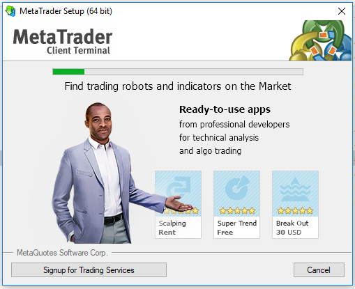 Window Progress Instalasi Trading Platform MetaTrader4