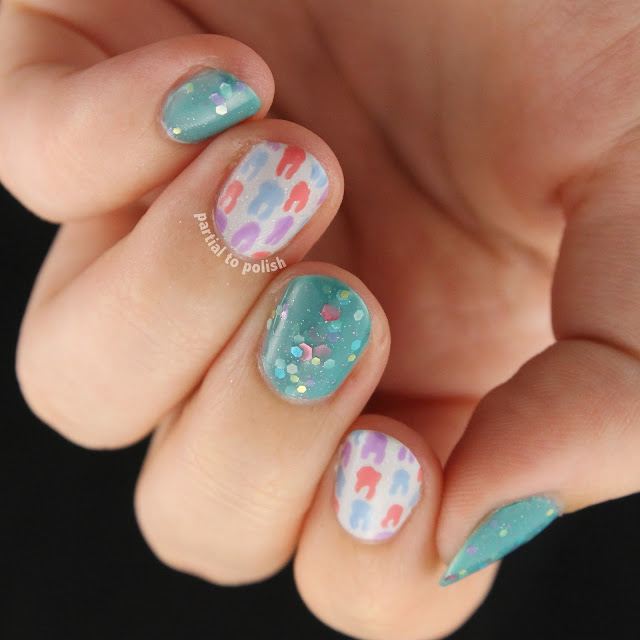 Tooth Nail Art Featuring KBShimmer Laugh Myself Lily & piCture pOlish LakoDom