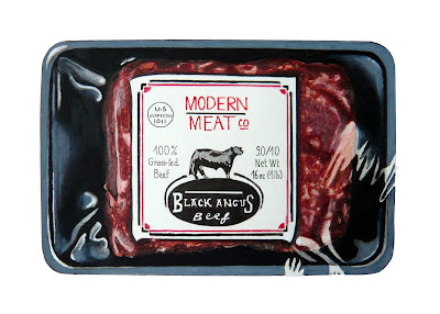 Dessin de l'artiste 1011 de la série "Pouvoir d'achat" Dessin "Modern meat"
