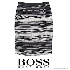 Queen Letizia wore HUGO BOSS Vapina Skirt