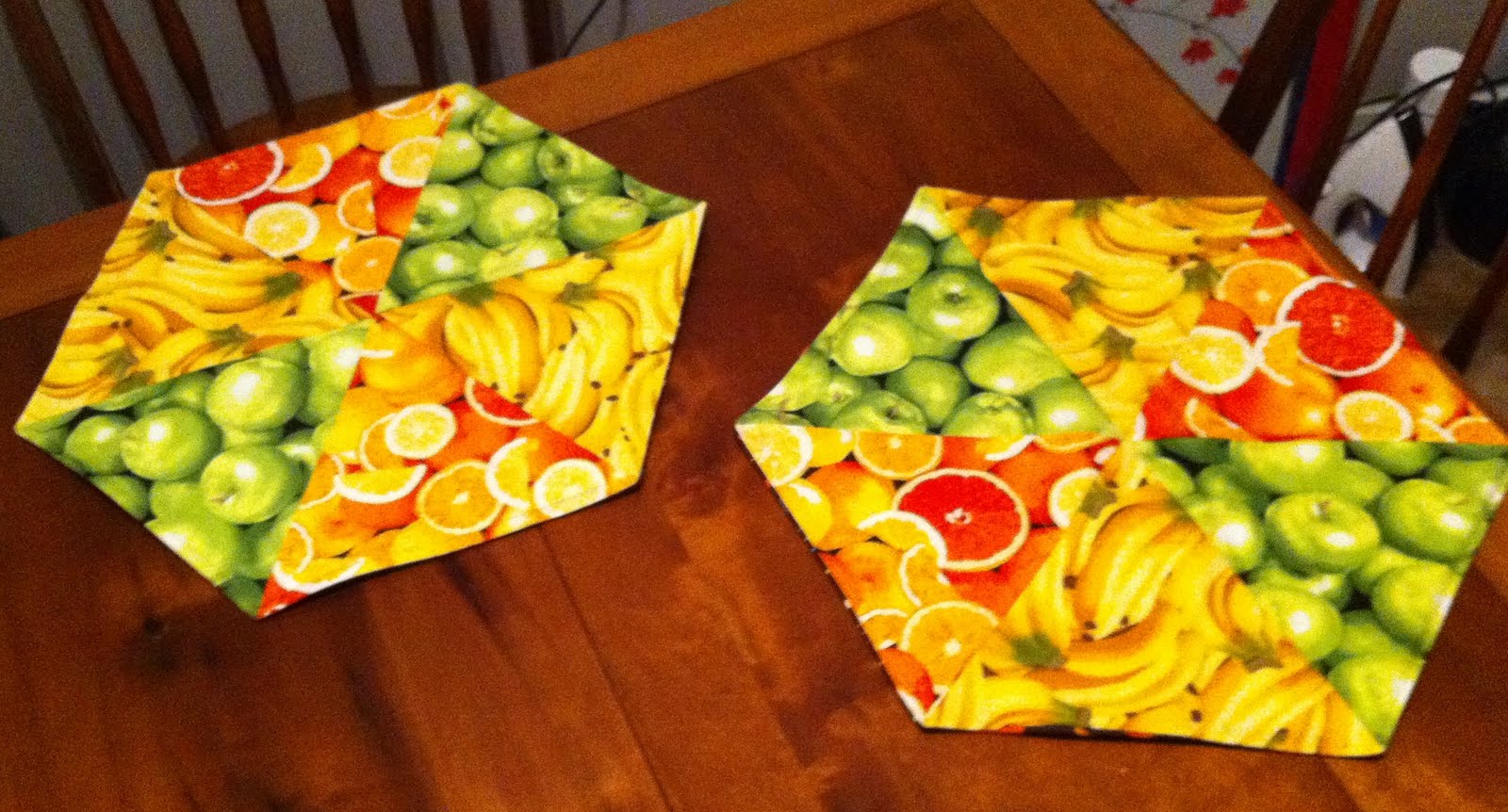 Lauren's Quilts Hexagon Placemats!