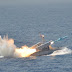Compact Syrian Missiles Boat Fires C-802 Anti-Ship Missile