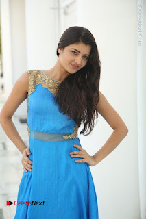 Telugu Actress Akshita (Pallavi Naidu) Latest Stills in Blue Long Dress at Inkenti Nuvve Cheppu Movie Promotions  0041