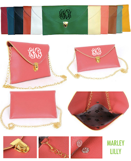 Marley Lilly Monogrammed Luxe Clutch