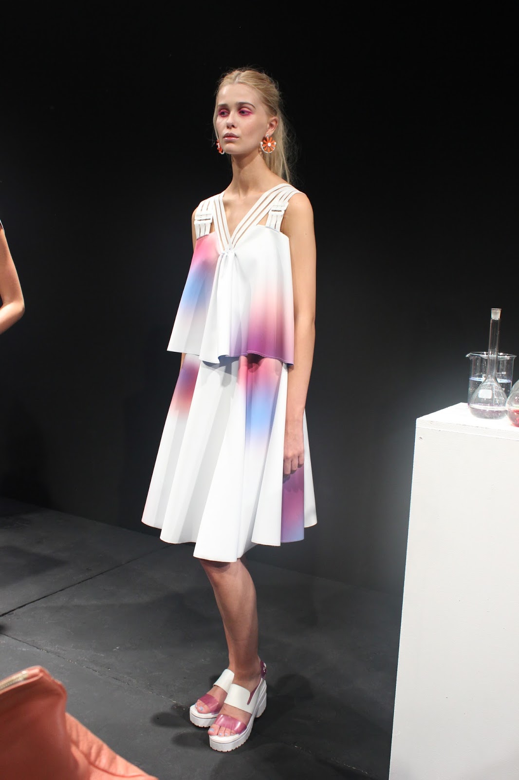 Georgie Minter-Brown actress blogger fashion london fashion week min wu designer presentation clothes 
