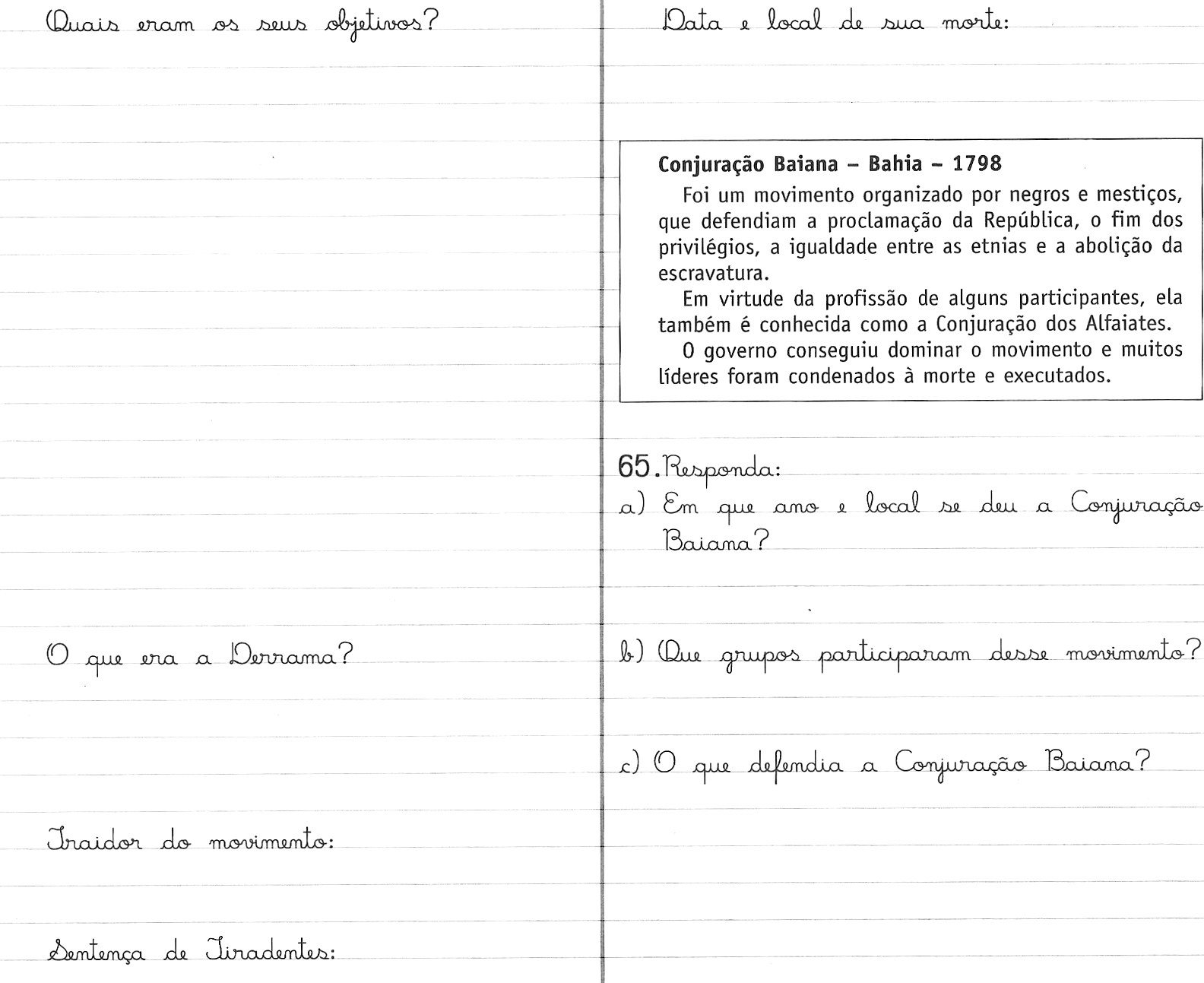 HISTÓRIA 5° ANO ATIVIDADES EXERCÍCIOS PARA IMPRIMIR XII PORTAL ESCOLA