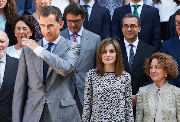 Queen Letizia and King Felipe attended an audiences with the Board of the Foundation Spanish Committee of United World Colleges