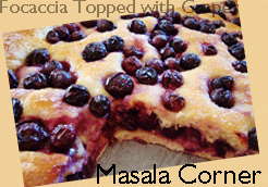  Focaccia Topped with Grapes 