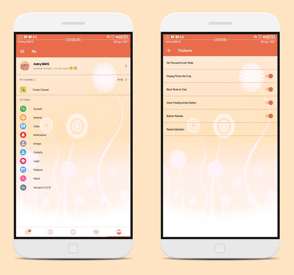 Download BBM MOD CandyLight Clone Unclone v3.3.2.31 APK