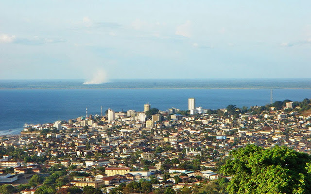 vista aérea de Freetown - Serra Leoa