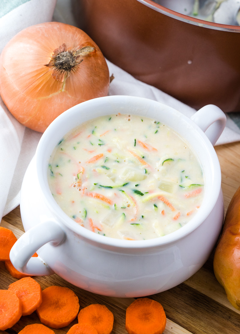 Hot Eats and Cool Reads Creamy Zucchini and Carrot Soup Recipe