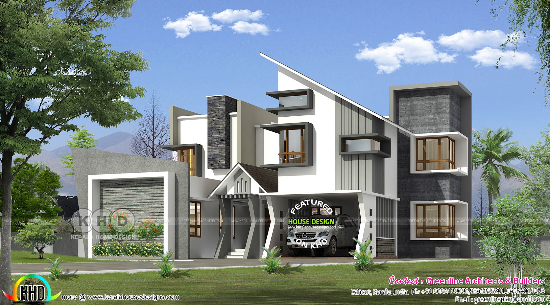 Modern ultra modern contemporary home Kerala home design