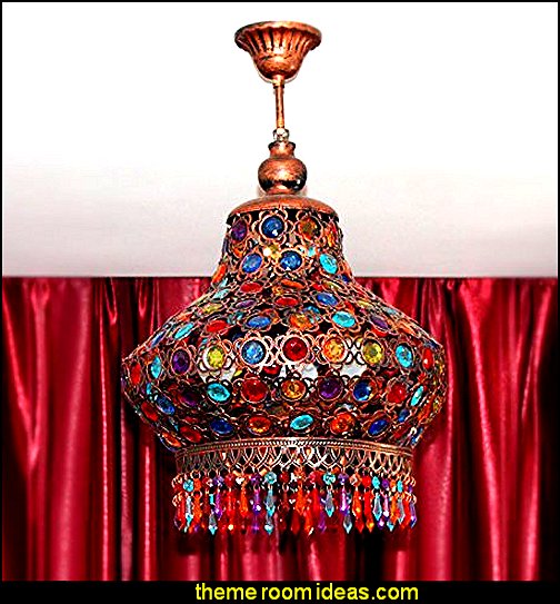 Colorful Crystal Lamp Pendant Chandelier Ceiling Lighting I Dream of Jeannie theme bedrooms - Moroccan style decorating - Jeannie bedroom harem style - Arabian Nights theme bedrooms - bed canopy - Moroccan stencils - I dream of Jeannie bottle - satin bedding - throw pillows - Moroccan furniture Colorful Crystal Lamp Pendant Chandelier Ceiling Lighting I Dream of Jeannie theme bedrooms - Moroccan style decorating - Jeannie bedroom harem style - Arabian Nights theme bedrooms - bed canopy - Moroccan stencils - I dream of Jeannie bottle - satin bedding - throw pillows - Moroccan furniture