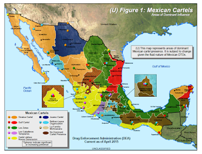 2015: Map of major cartels operating in Mexico ~ Borderland Beat