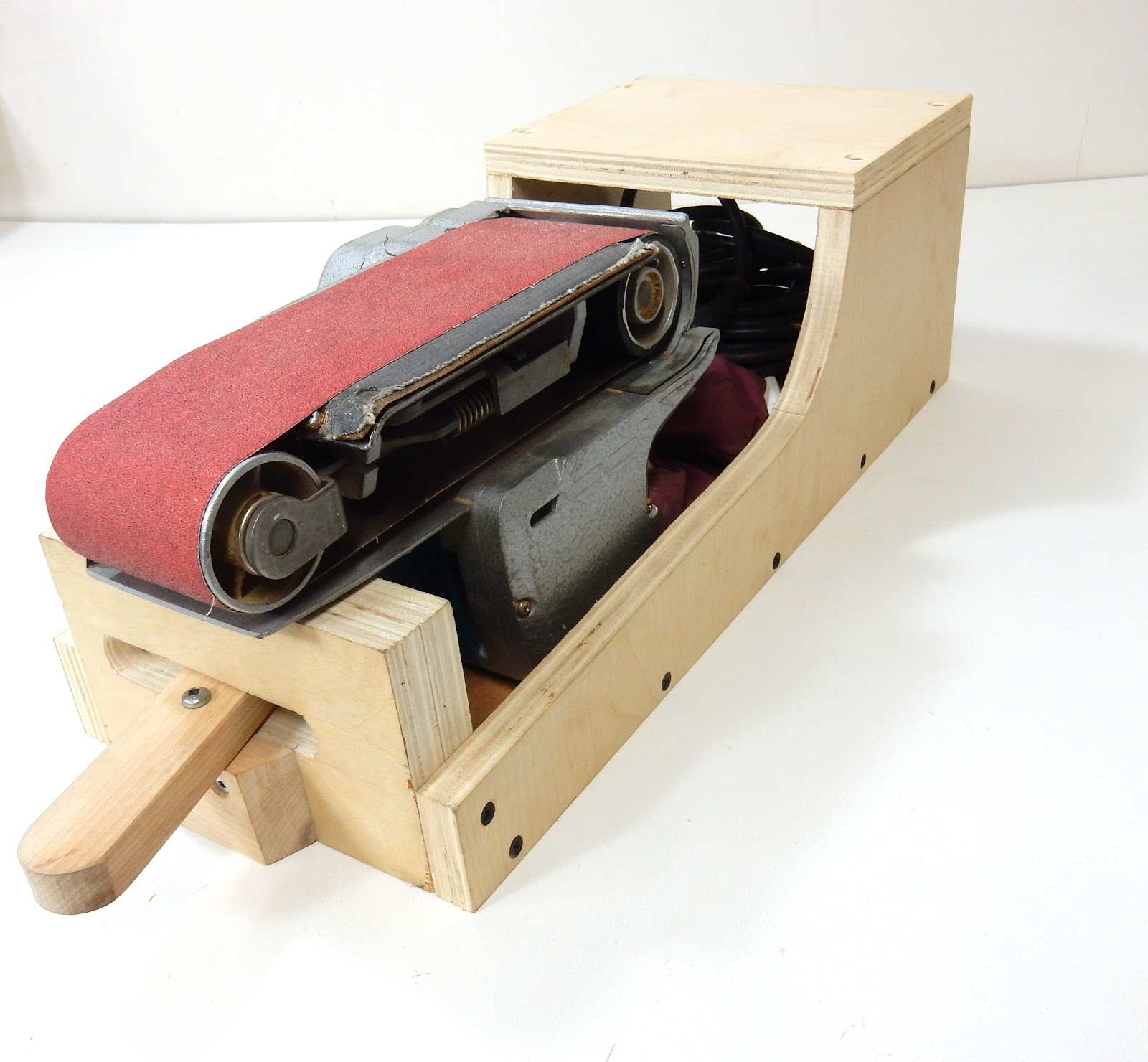 Jax Design: Belt Sander Stand -- Can Sit In 3 Positions