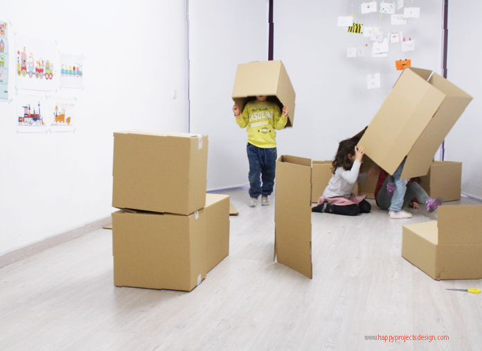 tren diy con cajas para mudanza de selfpackaging