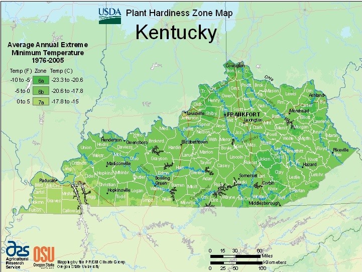 Farmers Know Best Kentucky USDA Plant Hardiness Zones Map