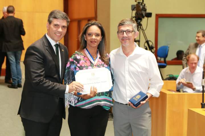 Recebendo Homenagem no dia do Professor