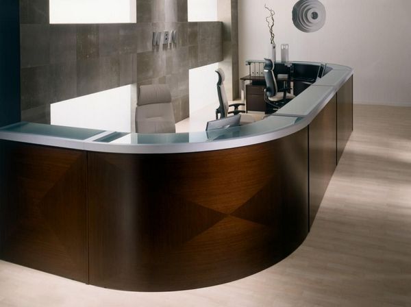 Luxury Modern Office Furniture Reception Desk With Home Interior