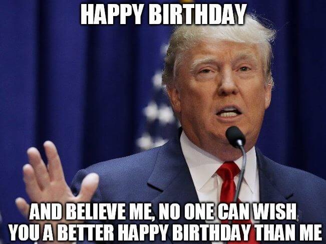 Happy Birthday Meme trump