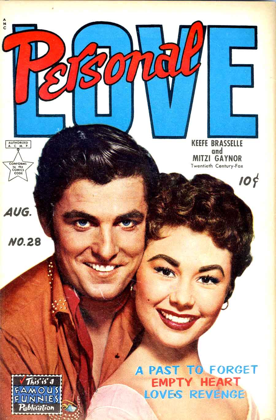 Personal Love v1 #28 Mitzi Gaynor romance comic book photo cover Personal Love v1 #28 Mitzi Gaynor romance comic book photo cover