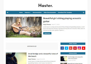 Haster Blogger Template
