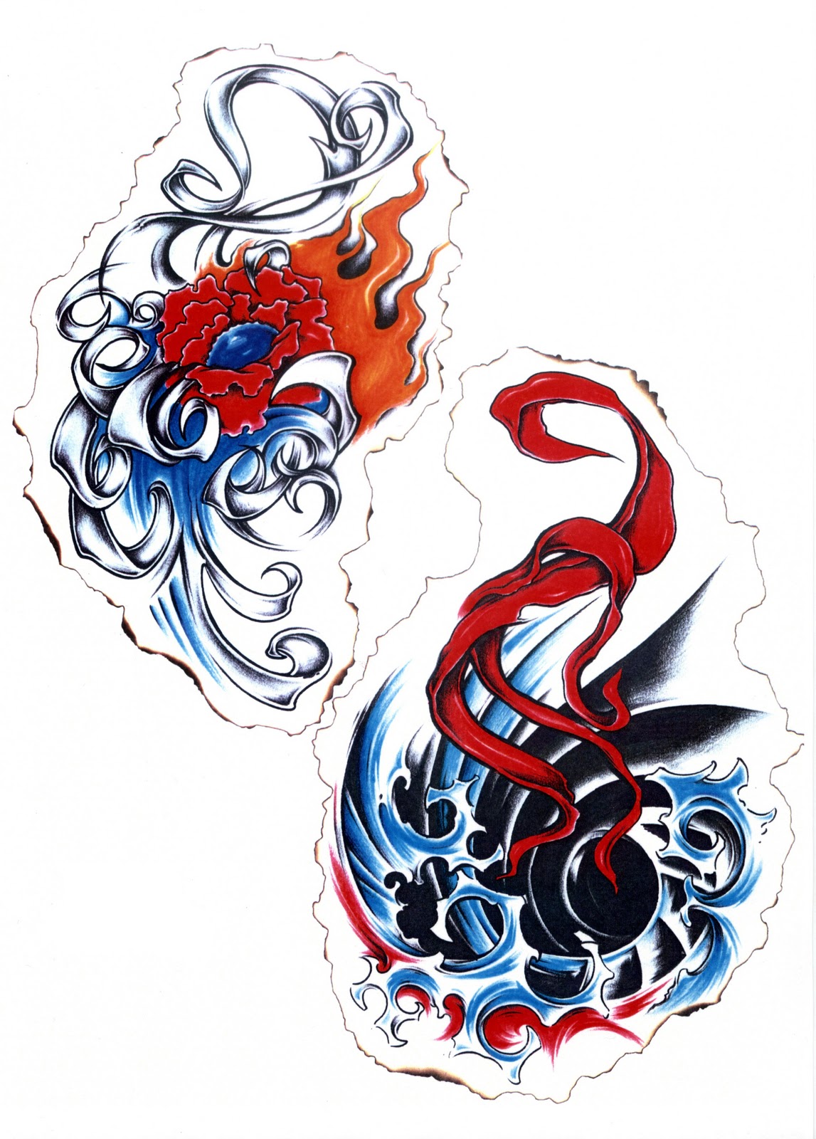 Tattoos: Colored Tattoo Stencils # 9