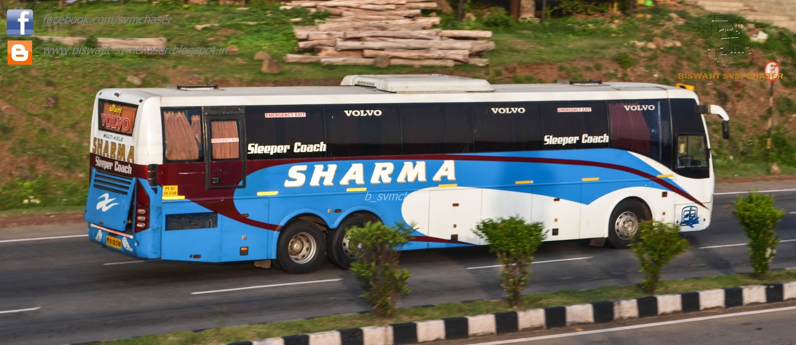 Sharma Transports VOLVO B9R Multiaxle Sleeper PY01 CD 3749 Biswajit