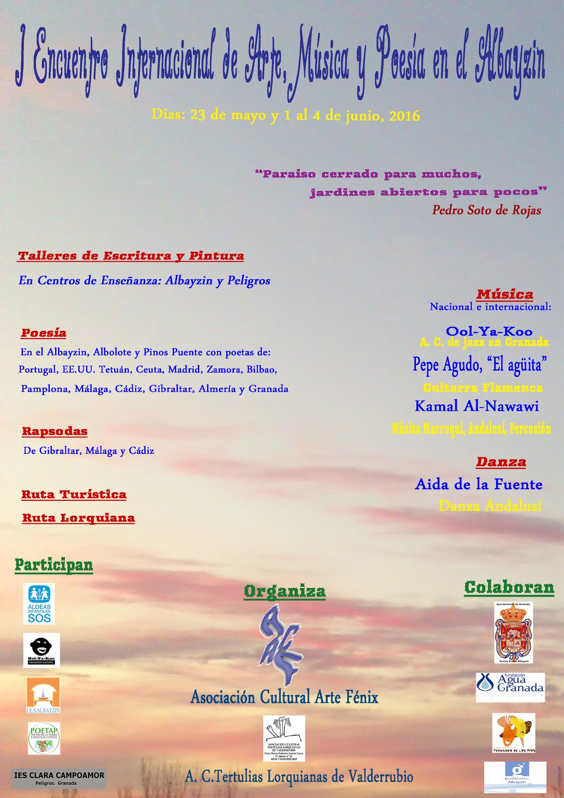 I Encuentro Internacional de Arte, Música y Poesía en el Albayzin