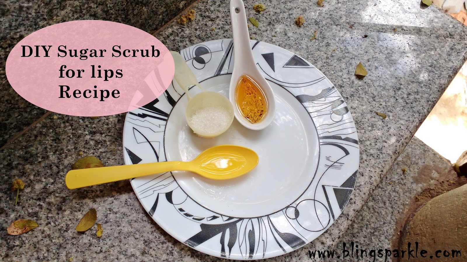 3 Ingredient DIY Sugar Scrub for lips Recipe How to Exfoliate lips