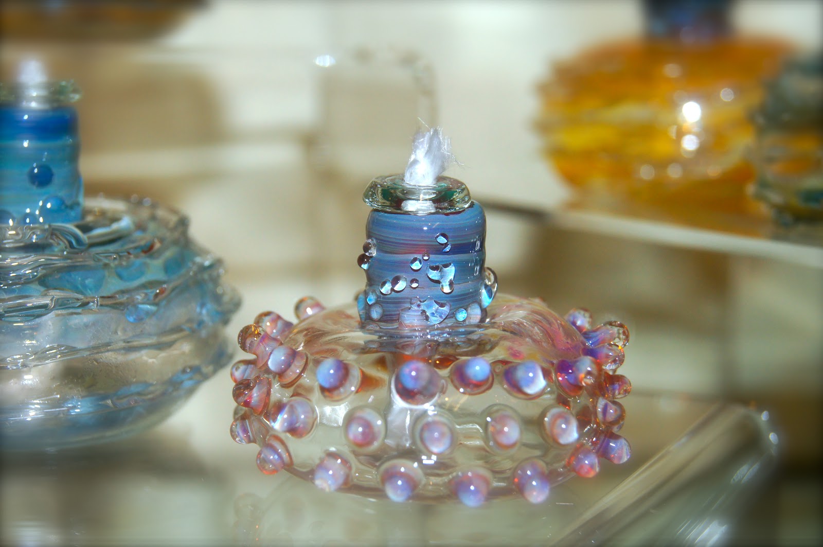 Fontenot Glass Designs Handcrafted Glass Mini Oil Lamps