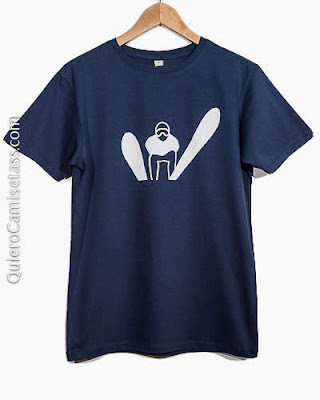 Camiseta hombre Esquí Tienda de Camisetas Online QuieroCamisetass.com