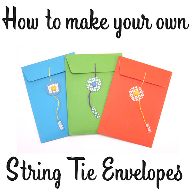 six0six design Craft Tutorial 2 How to make a string tie envelope.