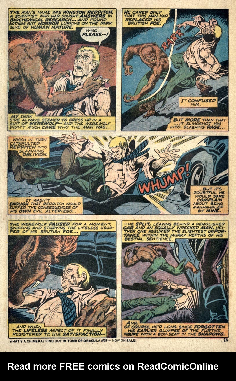 Read online Werewolf by Night (1972) comic -  Issue #25 - 10