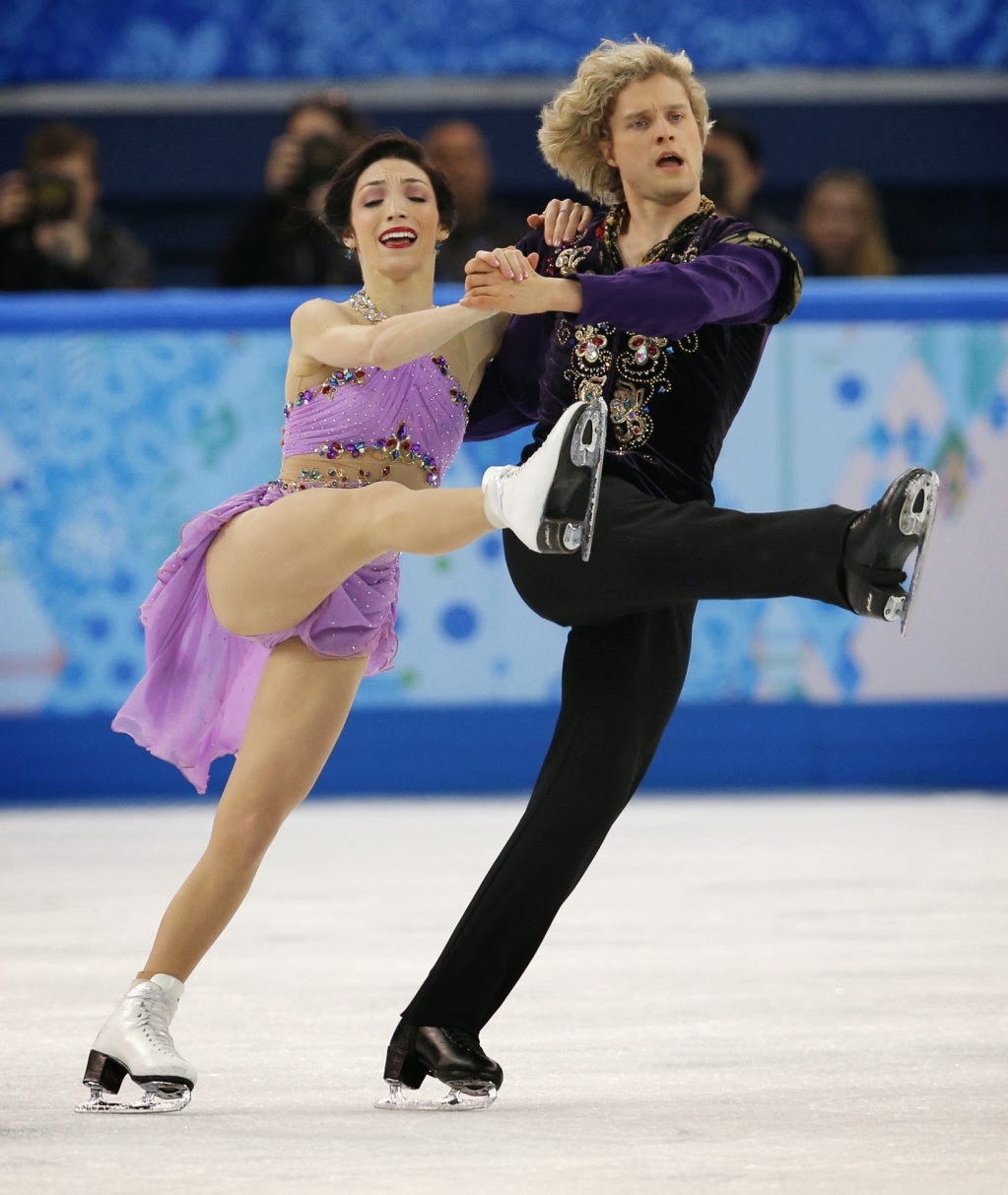 Meryl Davis og Charlie White (USA) udfører deres fridans ved Vinter OL 2014