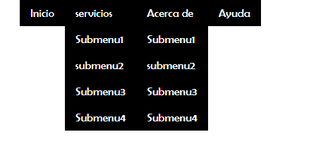 Menú desplegable